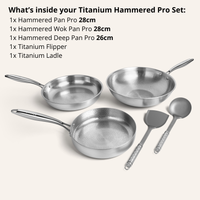 Titanium Hammered Cookware Set Pro